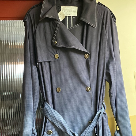Sonia Rykiel Gorgeous Trench Thin Wool Coat New With Tags